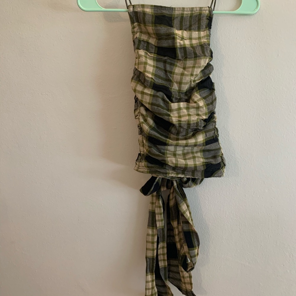 Free People plaid top never worn a tags